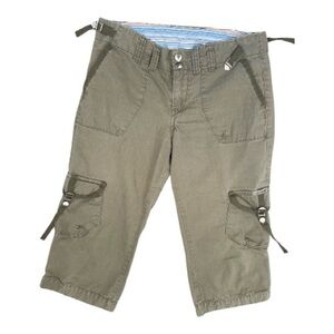 Y2K Vintage Lucky Brand Dungarees‎ by Gene Montesano Cargo Capri Pants Womens 4